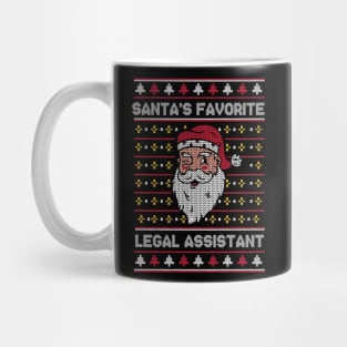 Santa's Favorite Legal Assistant // Funny Ugly Christmas Sweater // Legal Aide Holiday Xmas Mug